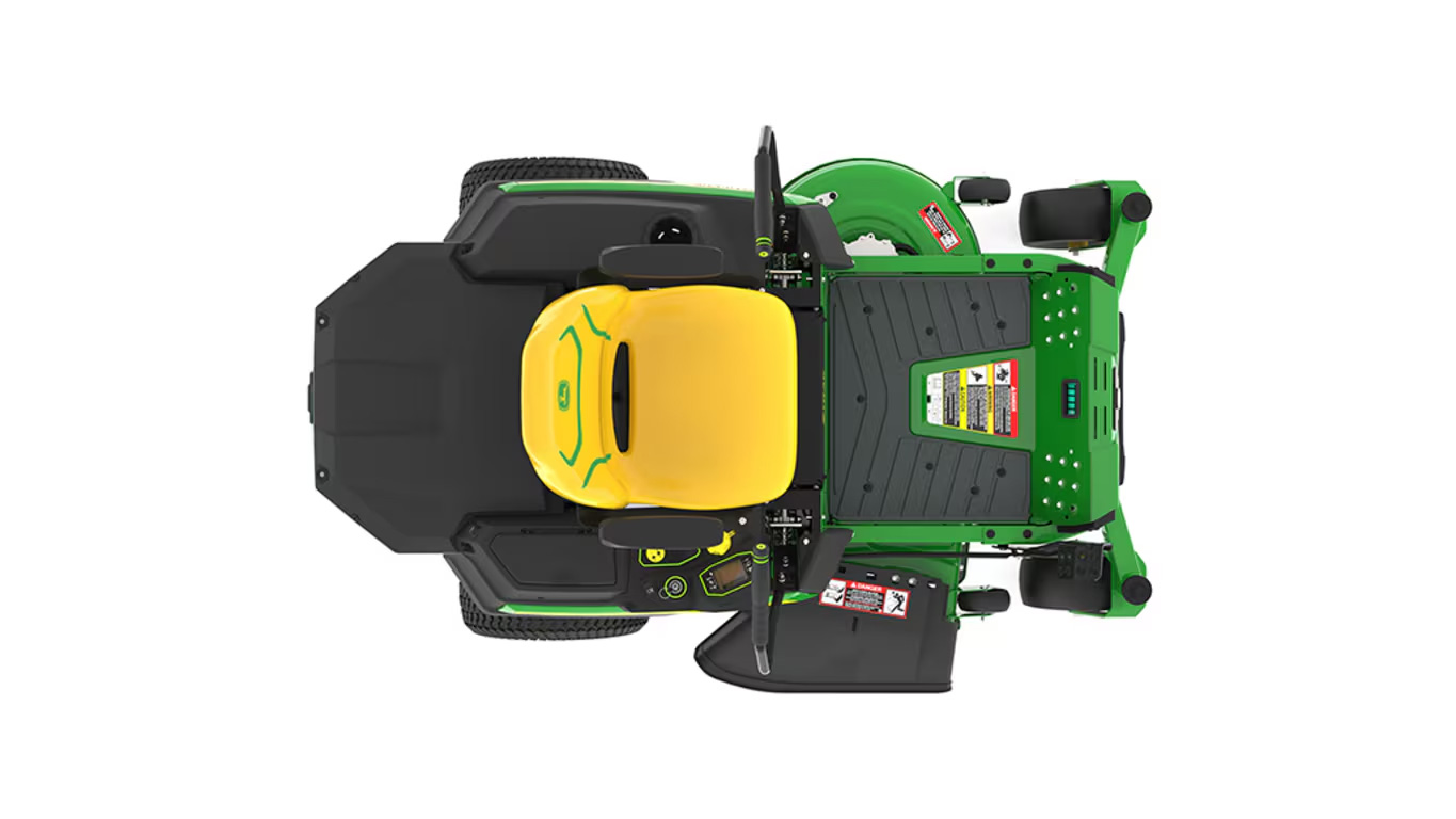 Elektrický žací stroj John Deere Z370R ZTRAK, pohled shora