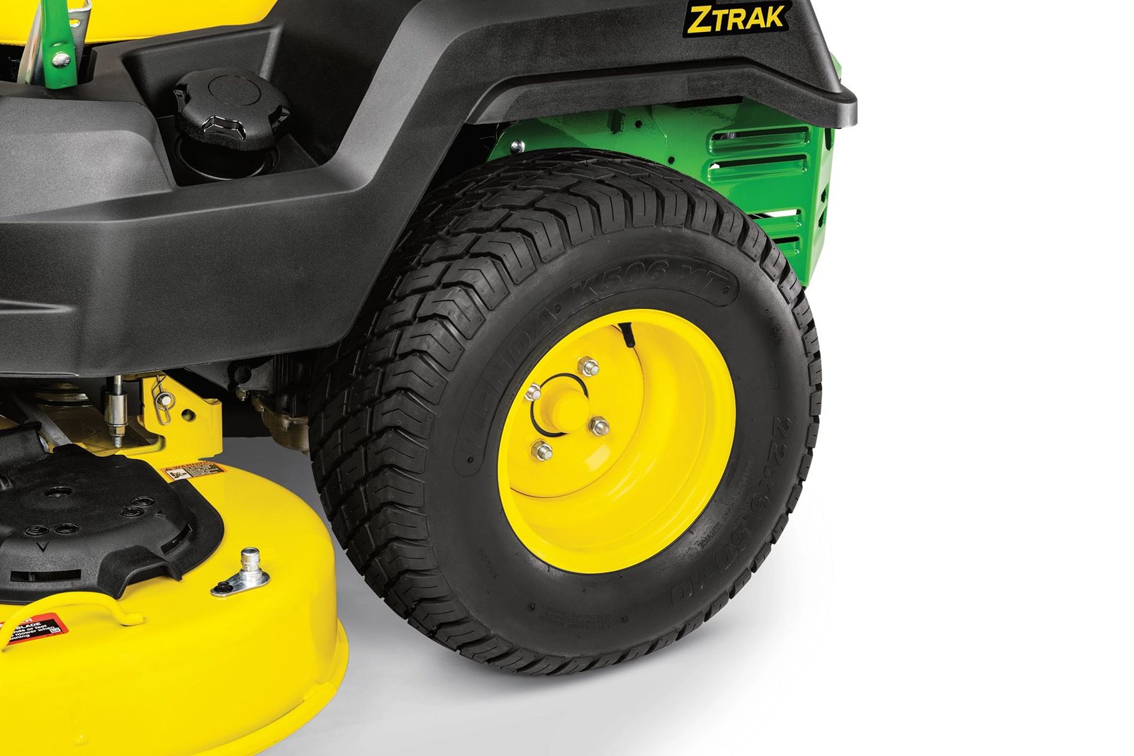 Žací stroj John Deere Z530M ZTRAK - detail travní pneumatiky